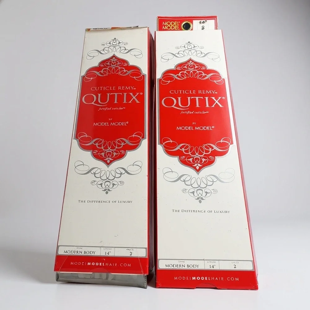 Model Model Cuticle Remy Qutix Hair Extensions Color#2 2 pack